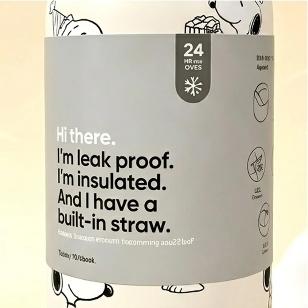 Owala x Snoopy Limited Edition Insulated Bottle 32 oz Beige