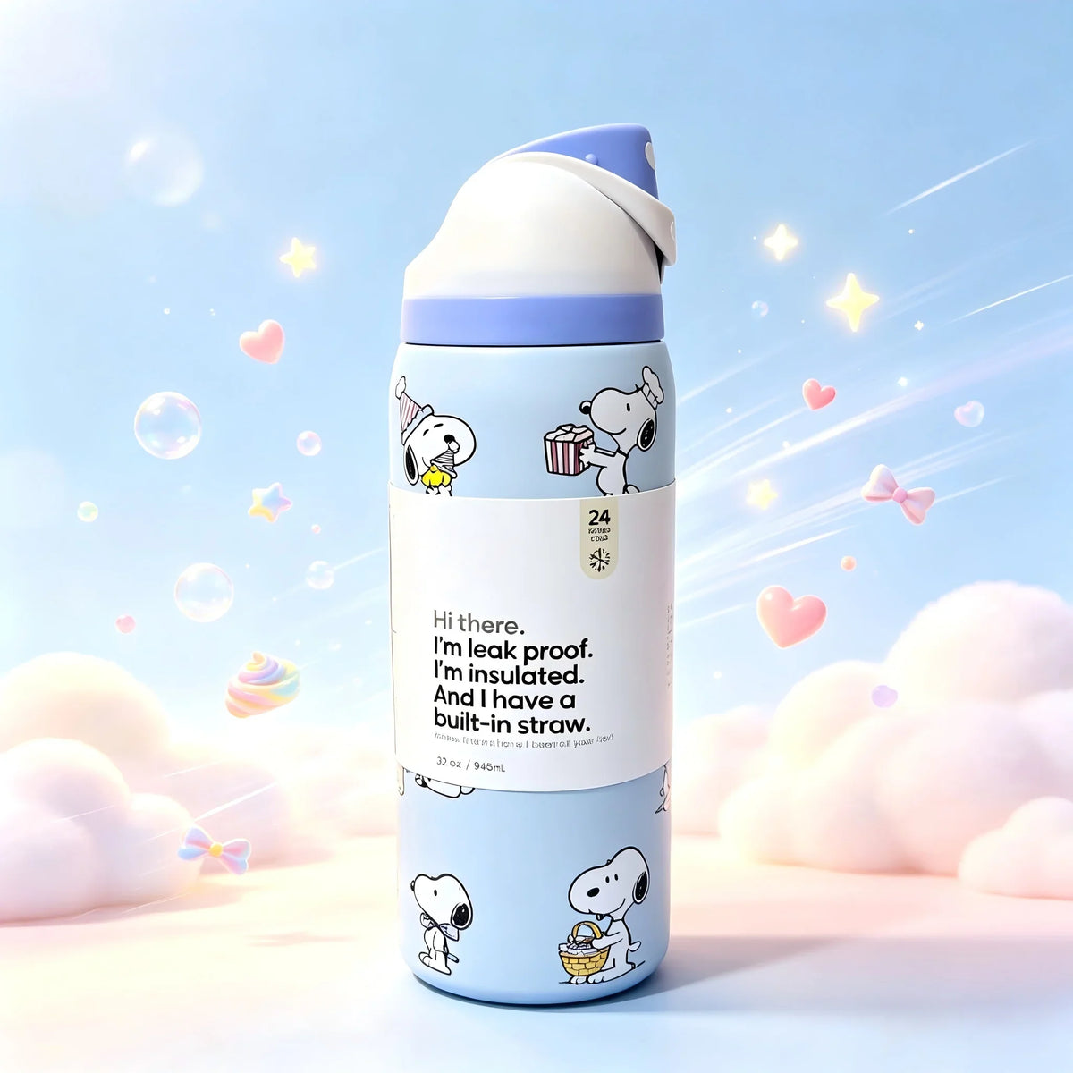 Owala x Snoopy Limited Edition Insulated Bottle 32 oz - Blue