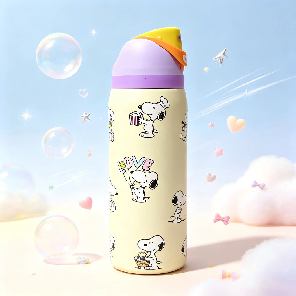 Owala x Snoopy Limited Edition Insulated Bottle 32 oz Yellow