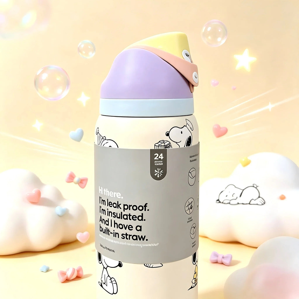 Owala x Snoopy Limited Edition Insulated Bottle 32 oz Beige
