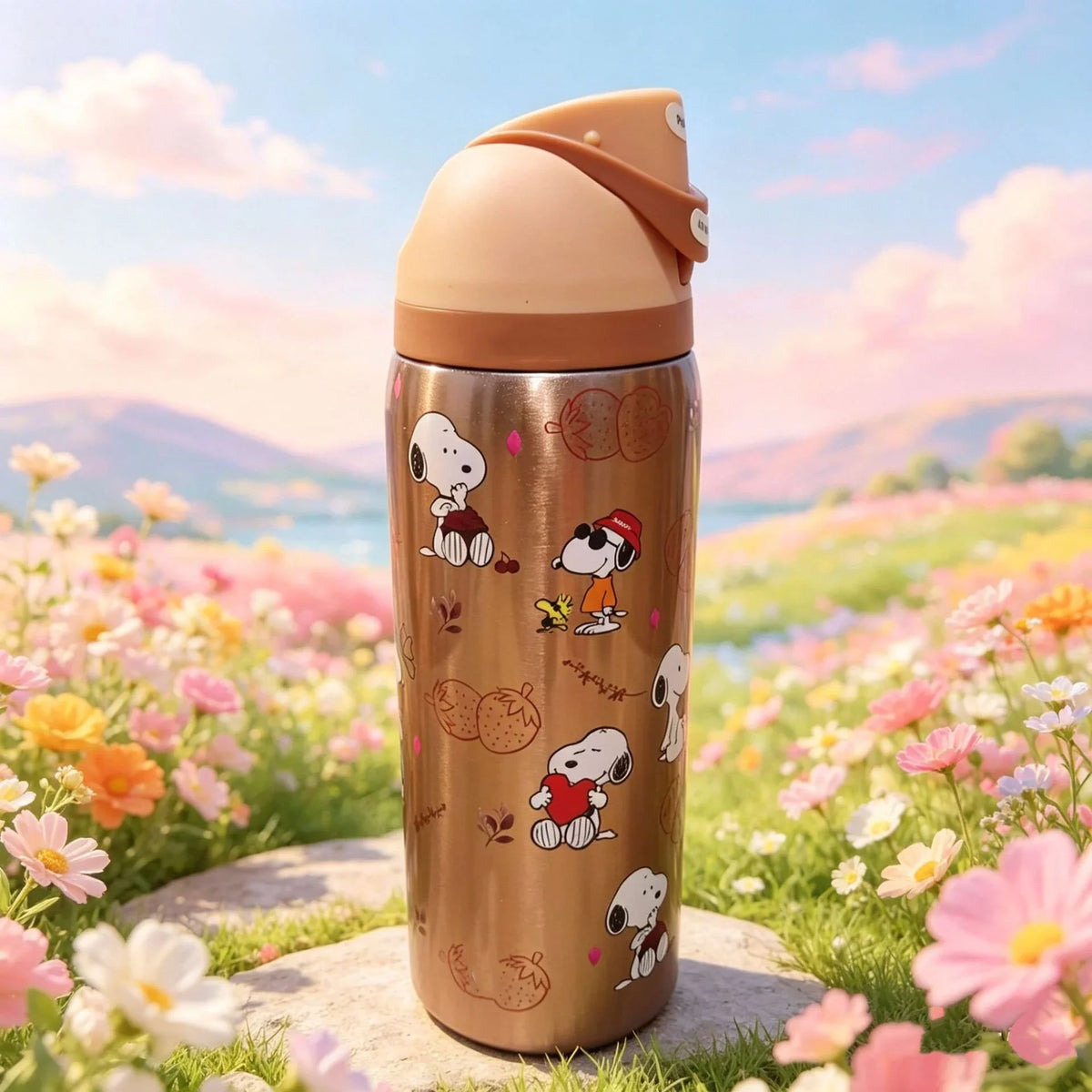Owala x Snoopy Limited Edition Insulated Bottle 32 oz - Gold